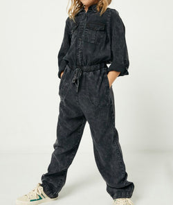 Charcoal Washed Tencel Jumpsuit