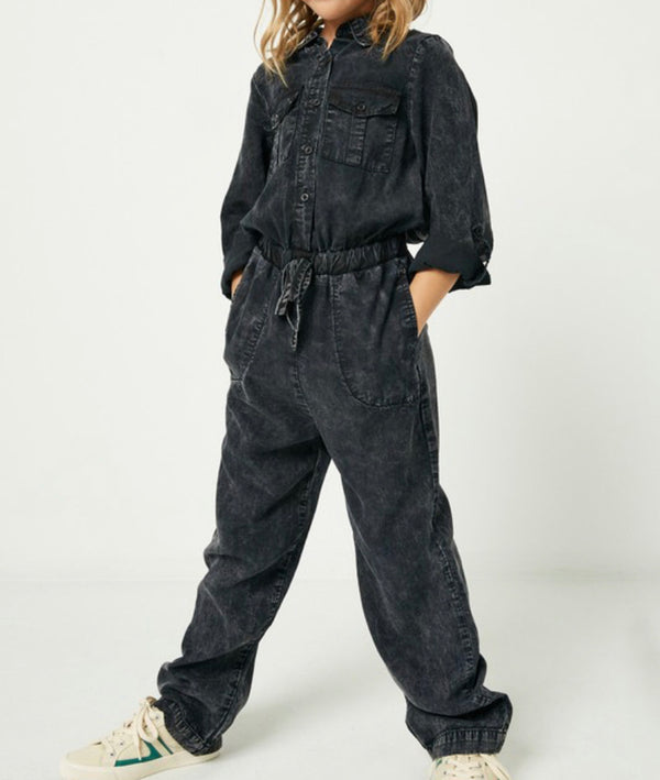 Charcoal Washed Tencel Jumpsuit