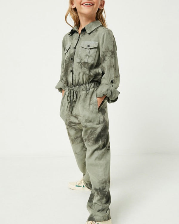 Olive Tie-Die Jumpsuit