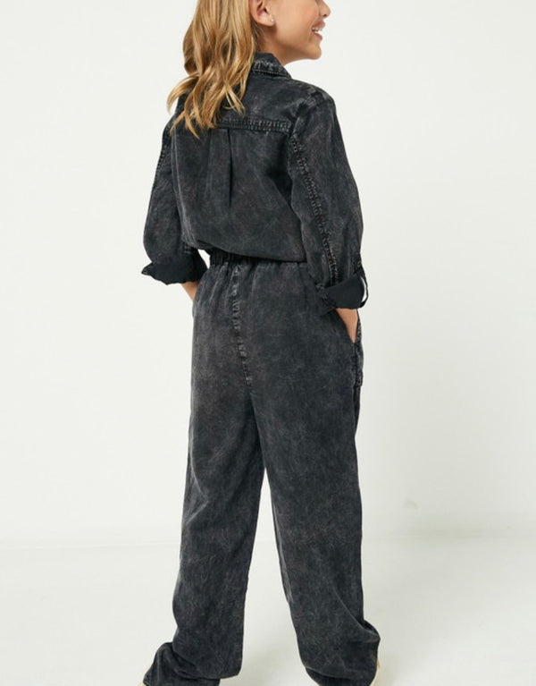 Charcoal Washed Tencel Jumpsuit