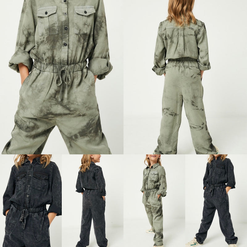 Charcoal Washed Tencel Jumpsuit