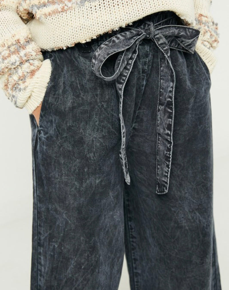 Washed Paper Bag Trousers