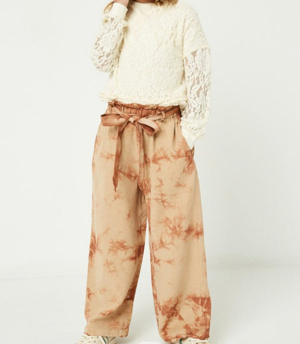 Taupe Paper Bag Trousers