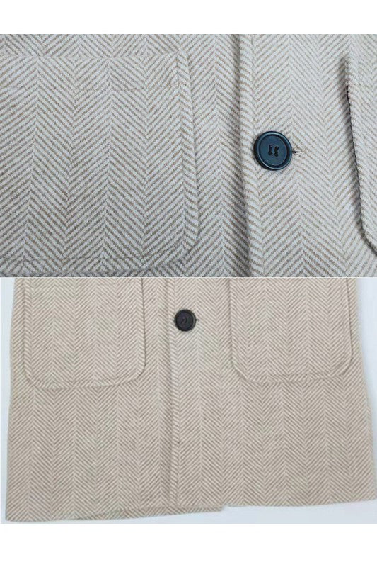 Khaki Mini Trench Coat